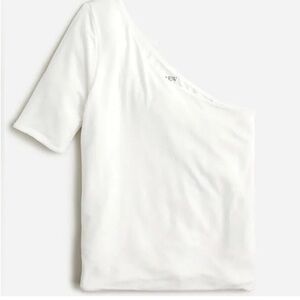 J. Crew White One-Shoulder Top